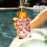 Personalisierte Retro-Stil Französisch drucken Toile De Jouy isolierte Bierdose Kühler Hülse mit Namen und Initialen Party Hochzeit Geschenk für Braut Brautjungfern