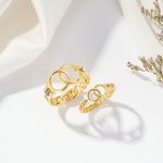Personlige håndjern Interlocking Infinity Ring med initialer Valentinsdag Jubileum Bursdagsgave til kvinnelig eller mannlig politibetjentpar