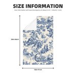 Personalisierte Retro Französisch Toile De Jouy Waffel Geschirrtuch mit Initiale und Name Küche Dekoration Hochzeit Verlobung Geschenk für Newlyweds Paar