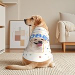 Personalized Retro Star Bow Photo Design 100% Cotton Pet Vest with Name Pet Party Birthday Gift for Dog Cat Pet Owners