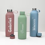 Bouteille d'Eau en Acier Inoxydable Personnalisée avec Nom et Icône Gravés Cadeau Anniversaire Rentrée Scolaire pour Amis Famille