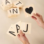 Personlig korsord scrabble pussel trä väggplatta med 1-10 namn heminredning födelsedag inflyttningspresent för familj vän