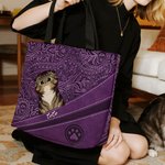Gepersonaliseerde Vintage Paw Print 1-5 Honden Katten Grote Zippered Tote Bag met Namen Vakantie Verjaardagscadeau voor Pet Lovers Eigenaren