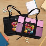 Bolsa de asas personalizada con nombre y bolsillo de malla para el día del profesor Regalo para el día del profesor para mujeres profesoras