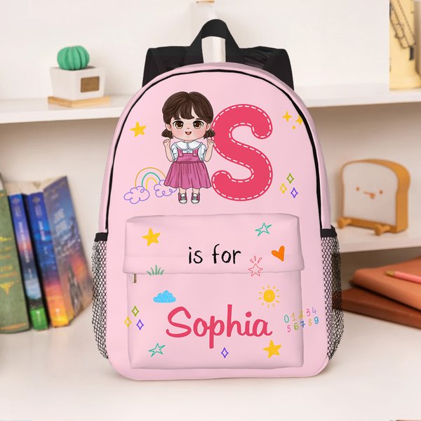 Sac à dos personnalisé pour enfant avec nom et poches latérales Cadeau d'anniversaire pour garçons filles