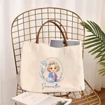 Sac en toile avec nom Anniversaire Mariage Fête des mères Cadeau pour elle