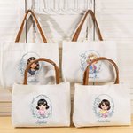 Sac en toile avec nom Anniversaire Mariage Fête des mères Cadeau pour elle