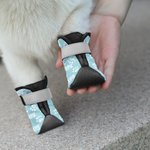 Gepersonaliseerde Multicolor Paw Print Non-Slip Hondenschoenen voor Hot Pavement met Naam Outdoor Accessoires Verjaardagscadeau voor Hondeneigenaren