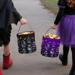 Personalized Fluorescent Ghost Trick or Treat Bag Candy Bucket with Name Halloween Party Favors Gift for Boys Girls