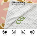 Personalisiertes Weiches Blumen Design Kissen mit Namen Stickerei Minky Fleece auf der Rückseite Haus Deko Geburtstag Geschenk für Freunde Familie