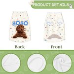 Personalized Retro Star Bow Photo Design 100% Cotton Pet Vest with Name Pet Party Birthday Gift for Dog Cat Pet Owners