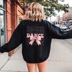 Personalized Dance Coquette Bow Kid Adult T-shirt Sweatshirt Hoodie with Name Birthday Dance Class Team Gift for Dance Lovers Dancers 6