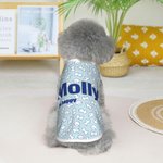 Personalized Retro Star Bow Photo Design 100% Cotton Pet Vest with Name Pet Party Birthday Gift for Dog Cat Pet Owners