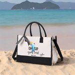 Personalised Oh Sip Girls Trip Drinks Large Canvas Tote Bag with Name and  Shoulder Strap Travel Daily Use Vacation Gift for Women Girls