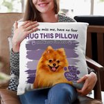 Gepersonaliseerd Als Je Me Mist Heb Geen Angst Huisdier Foto Zacht Kussenhoes Met Naam Herdenkingscadeau voor Huisdierbezitter