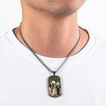 Personalized Stainless Steel Photo Necklace Dog Tag Necklace Birthday Memorial Gift for Men