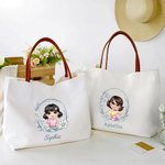 Sac en toile avec nom Anniversaire Mariage Fête des mères Cadeau pour elle