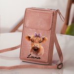 Sac à bandoulière en cuir PU avec nom Cadeau d'anniversaire de la fête des mères pour les femmes