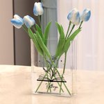 Personlig fødselsblomstbok klar bokvase med navn bokhylle rominnredning bursdagsgave til bokelskere