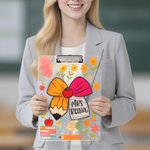 Clipboard A4 en acrylique avec texte Fournitures scolaires Cadeau de remerciement pour les enseignants