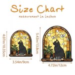 Personalized Stained Glass Effect Black Cat Acrylic Ornament Window Balcony Decor Birthday Gift for Friend Family Pet Lover
