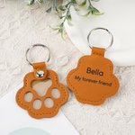 Personlig Paw Print Pet Hair PU lær minnesmerke med navn og tekst Sympati minnegave for tap av kjæledyr