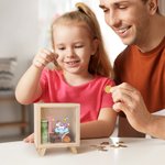 Personalised Cute  Dinosaur Fantasy Unicorn Cartoon Animals Wooden Money Box Piggy Bank with Name and Year Back to School Birthday Gift for Kids