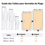 Serviette de Plage Dégradé Coloré Personnalisée avec Nom Accessoire Séchage Rapide Cadeau Vacances d’Été pour Famille Amis