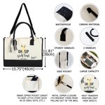 Personalised Oh Sip Girls Trip Drinks Large Canvas Tote Bag with Name and  Shoulder Strap Travel Daily Use Vacation Gift for Women Girls