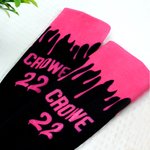 Calcetines de compresión suaves personalizados con nombre y número Accesorio de equipo Regalo para el día del partido para los amantes de los deportes de pelota 6