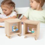 Personalised Cute  Dinosaur Fantasy Unicorn Cartoon Animals Wooden Money Box Piggy Bank with Name and Year Back to School Birthday Gift for Kids