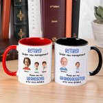 Tasse en céramique 11 oz avec 1-6 photos d'enfants Cadeau de retraite pour les grands-parents