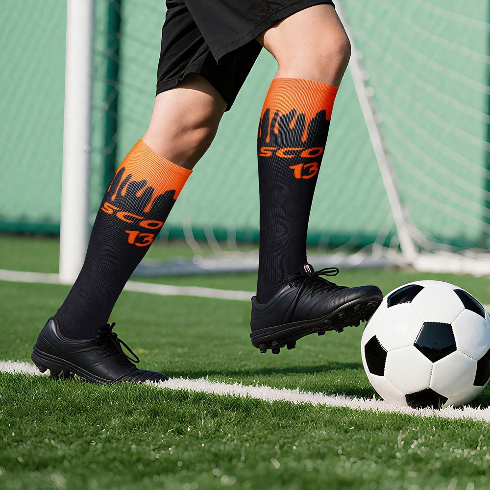 Calcetines de compresión suaves personalizados con nombre y número Accesorio de equipo Regalo para el día del partido para los amantes de los deportes de pelota 5