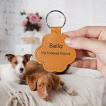 Personlig Paw Print Pet Hair PU lær minnesmerke med navn og tekst Sympati minnegave for tap av kjæledyr