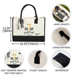 Personalised Oh Sip Girls Trip Drinks Large Canvas Tote Bag with Name and  Shoulder Strap Travel Daily Use Vacation Gift for Women Girls