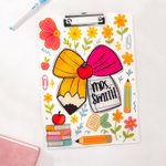 Clipboard A4 en acrylique avec texte Fournitures scolaires Cadeau de remerciement pour les enseignants