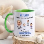 Tasse en céramique 11 oz avec 1-6 photos d'enfants Cadeau de retraite pour les grands-parents