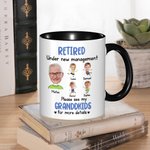 Tasse en céramique 11 oz avec 1-6 photos d'enfants Cadeau de retraite pour les grands-parents