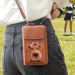 Sac à bandoulière en cuir PU avec nom Cadeau d'anniversaire de la fête des mères pour les femmes