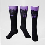 Calcetines de compresión suaves personalizados con nombre y número Accesorio de equipo Regalo para el día del partido para los amantes de los deportes de pelota 3