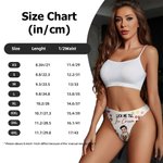 Personalised Lick Me Till Ice Cream Sexy Thong Brief with Photo Honeymoon Travel Valentine's Day Gift for Wife Girlfriend