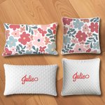 Coussin en Tissu Minky au Dos Personnalisée avec Nom Brodé et Motif de Fleur Danoise Décoration de Chambre Cadeau Anniversaire pour Famille