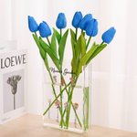 Fiori di nascita personalizzati da 1 a 10 Vaso di libri trasparenti con nome e titolo Decorazione per la stanza della libreria Regalo di compleanno per la madre, la nonna e gli amanti dei libri