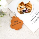 Personlig Paw Print Pet Hair PU lær minnesmerke med navn og tekst Sympati minnegave for tap av kjæledyr