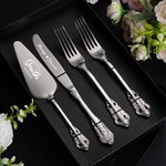 Custom Engraved Vintage Wedding Cake Knife | Rustic Wedding & Anniversary Gift for Bride and Groom with Box