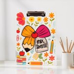 Clipboard A4 en acrylique avec texte Fournitures scolaires Cadeau de remerciement pour les enseignants