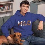 Personalized 1-9 Photos Collage Design Multicolor T-shirt Sweatshirt Hoodie with Name Birthday Anniversary Gift for Family Pet Lovers
