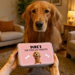 Gepersonaliseerde Schattige 3D Cartoon Dog Bone Food-Grade Dog Treat Metalen Blikken Doos met Naam Pet's Day Verjaardagscadeau voor Pet Owner Lovers