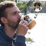 Tasse à café personnalisée en céramique avec nom pour l'utilisation quotidienne Cadeau d'anniversaire pour les amoureux des chiens et des animaux de compagnie