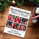 Spersonalizowana przenośna akrylowa ozdoba The Christmas Times ze zdjęciem, adresem, rokiem i imieniem rodziny Prezent świąteczny dla rodziny i przyjaciół